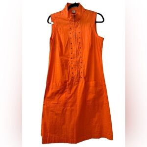 Peter Martin Cotton Blend Size 10 Women’s Dress. Orange.